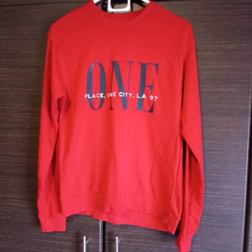 Bershka women's sweatshirt used, red, size M
