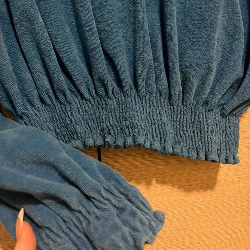 SugarFree cardigan blue like new, terry fabric, size S