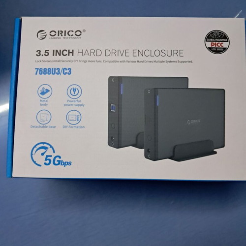 Orico 3.5 Hard Drive case new, external for 3.5 disk
