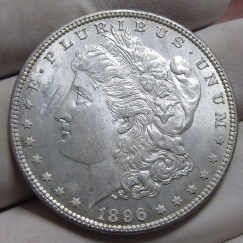 1896 Morgan Silver Dollar new, American silver