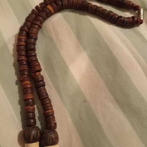 African Cowrie Shell Necklace new, unisex, vintage boho tribal leather