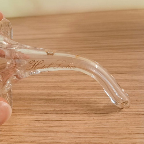 Collectible glass flower decorative from Hotel Sacher Wien, new