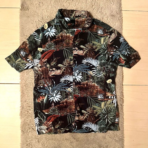 Men's shirt H&M Dark Tropical botanical size M new