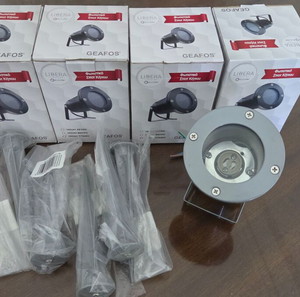 5 Φωτιστικα κηπου GEAFOS με 5 Philips Λάμπες gu10 dimtone