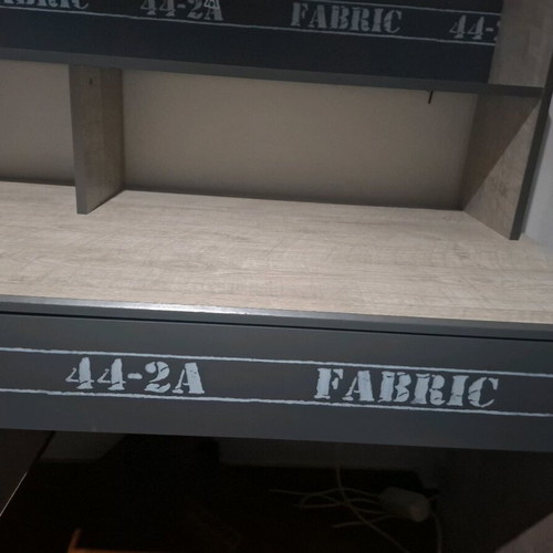 Work Desk like new with Shelf, Wooden Gray-Rustic