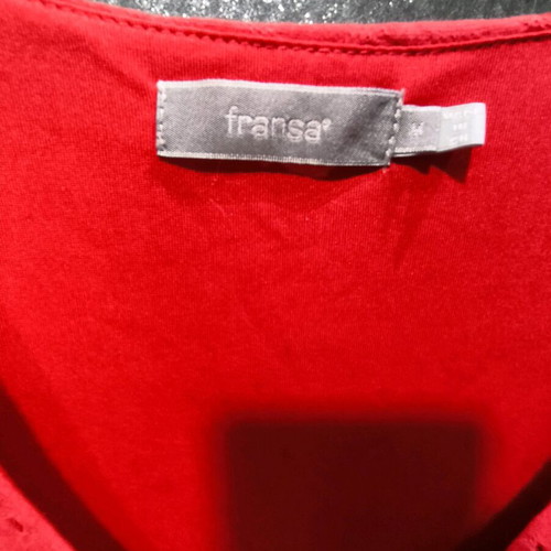Red Fransa dress new with cutout designs, size M-L