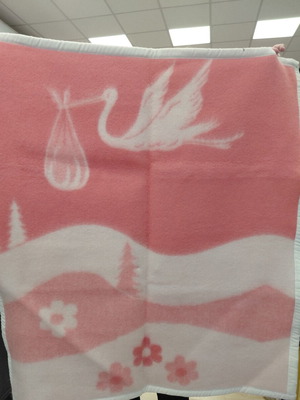 Saliaris wool baby blanket, Greek made