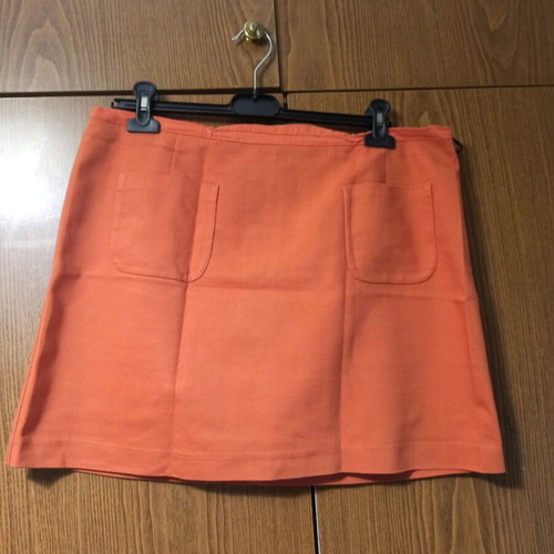 H&M skirt orange used, size 44 XL