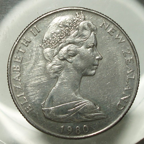 New Zealand 5 coins 50 cents used, 1967-1981, Elizabeth II