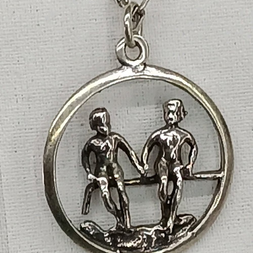 Gemini pendant used with 925 silver chain