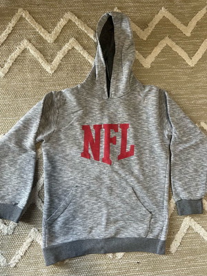 Φούτερ με κουκούλα NFL μεταχειρισμένο, γκρι, για 12 ετών, μέγεθος 152 cm