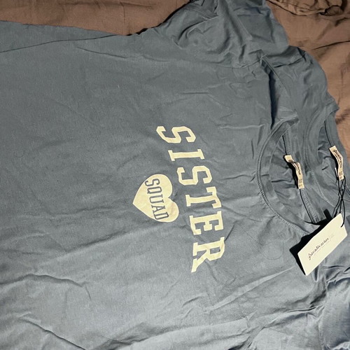 T-shirt Sisters Squad Stradivarius καινούργια, μπλε, Large και Medium