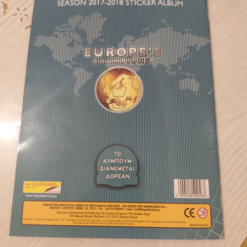 Europe's Champions 2017/18 sticker album like new