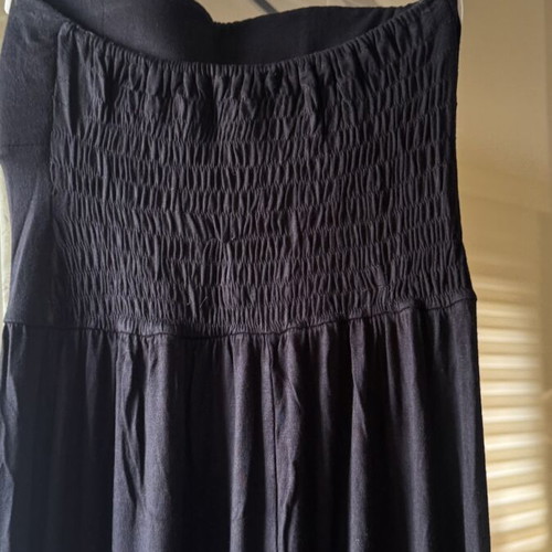 Strapless long black dress like new, size M/L