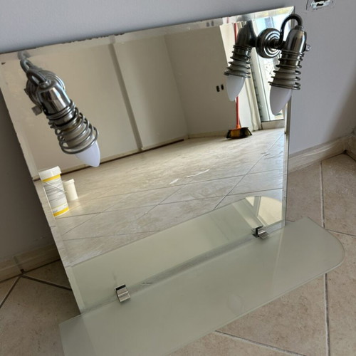 Bathroom mirror with light like new