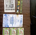  2 συλλεκτικά εισιτήρια, με τα βραχιολακια εισόδου από fib festival Benicassim Spain 2005 και 2011