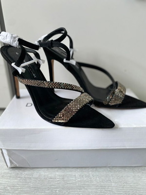 Dorothy Perkins high heel sandals size 39, black