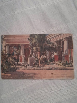 Collectible Achillion Corfu postcard like new lithograph 1900-1910