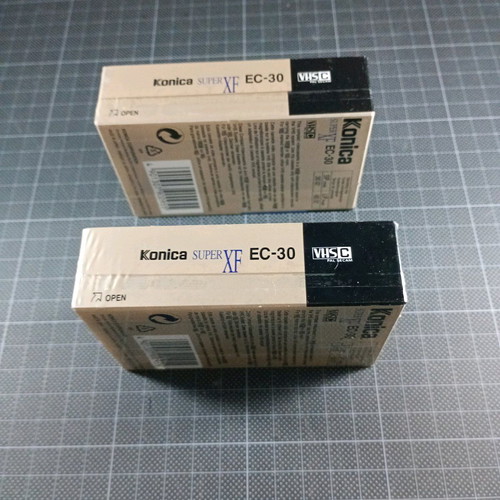 Konica Compact Video Cassette EC-30 Super XF pack of 2 new sealed