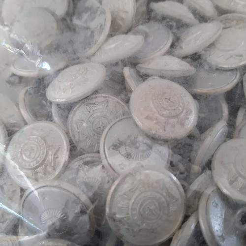 Police Uniform Buttons used, weighing 1200 grams
