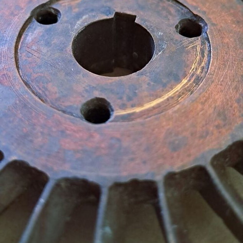 Industrial metal impeller used, diameter 14 cm