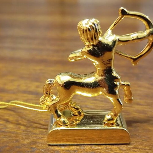 Gold-plated figurine, zodiac Sagittarius