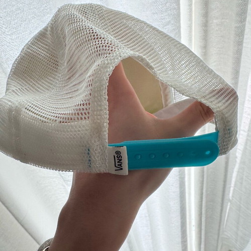 Vans trucker hat like new, turquoise with gray and white