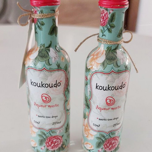 Koukoudo Mastic Liqueur Miniature Set of 2, 50ml each, new