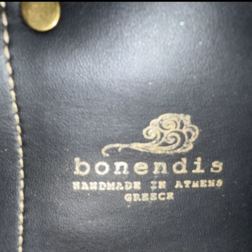 Bonendis leather shoulder bag like new beige brown handmade