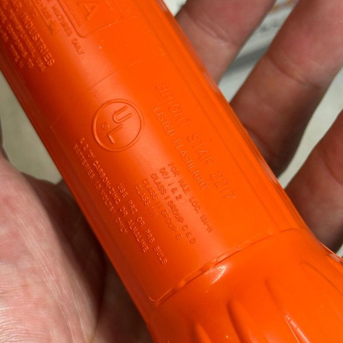 Bright Star WorkSAFE I Industrial Safety Flashlight with Box, Like New