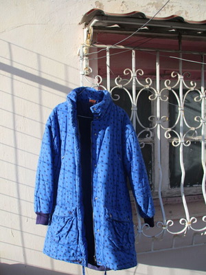 Winter jacket used, size S, blue