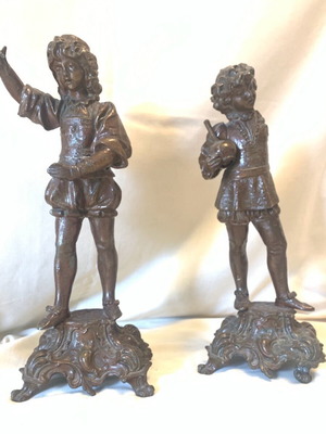 Antique figurine pair used, height 32 cm