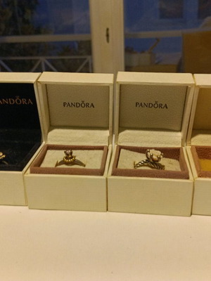 Пръстен Pandora винтидж от сребро 925 с гравиран розов розов мидена черупка
