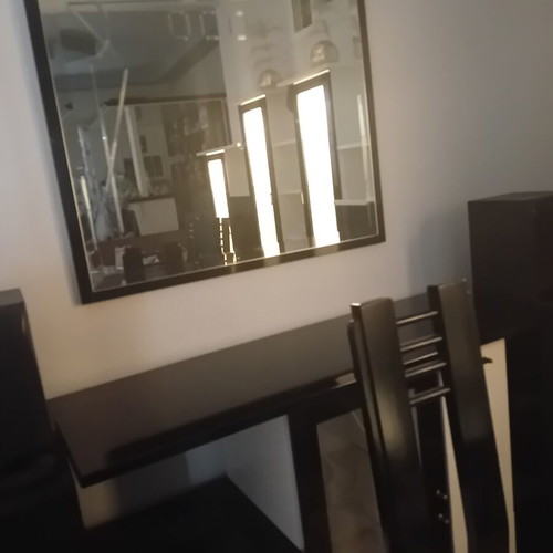 Dining set with 6 chairs, sideboard and cabinet like new