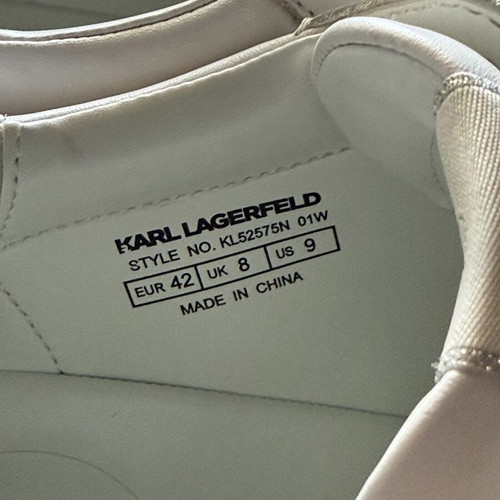 Karl Lagerfeld sneakers, white, wide fit, size 42