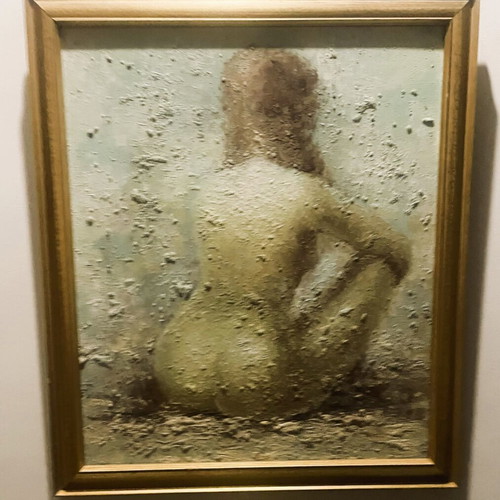 King "Woman" embossed canvas painting 58x50