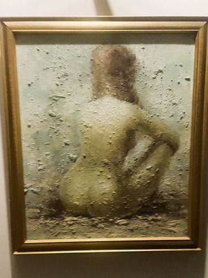 King "Woman" embossed canvas painting 58x50