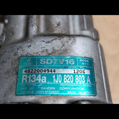 Compressor AC Sanden SD7V16 1J0-820-803A used for VW Group