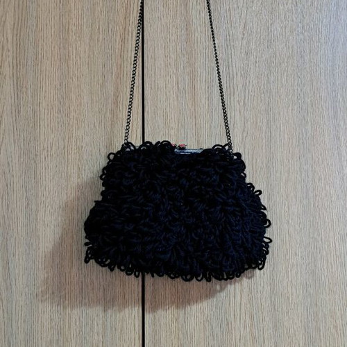 Handmade crossbody bag like new, black
