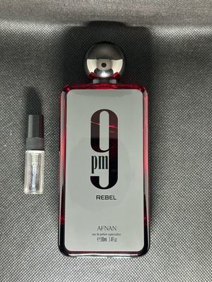 Afnan 9PM Rebel Eau de Parfum 3 ml authentic decant