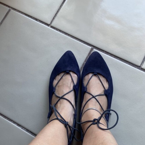 Shoe Bizz ballerinas new, genuine Italian leather suede, size 39, blue