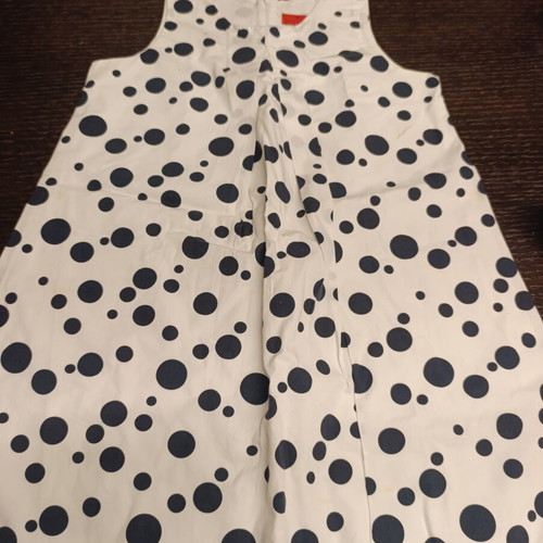 Dress polka dot used, size 10 years, white