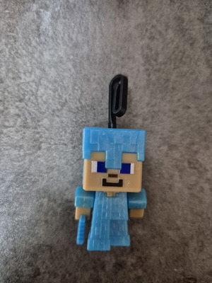 Kinder Joy Minecraft Alex in Diamond Armour figure like new