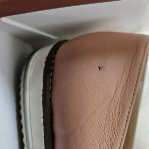 Chaniotakis women's loafers used, size 37, salmon and white