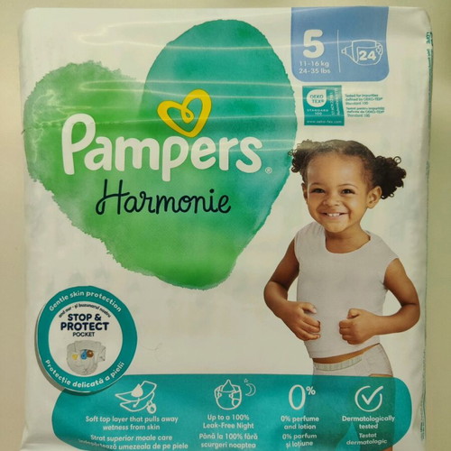 Pampers Harmonie Size 5 Baby Diapers new, pack of 24