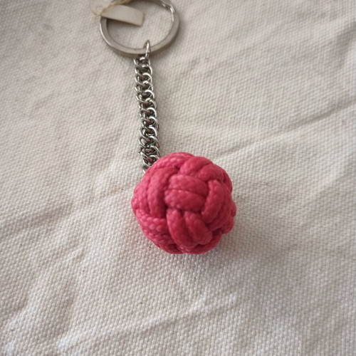 Monkey Fist keychain with ornate chain new
