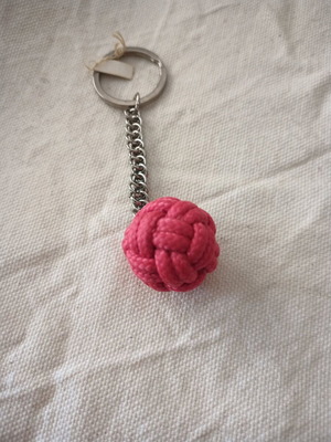 Monkey Fist keychain with ornate chain new
