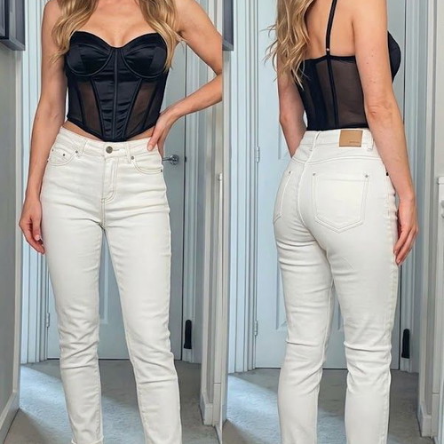 Stradivarius white skinny jeans like new, size XS