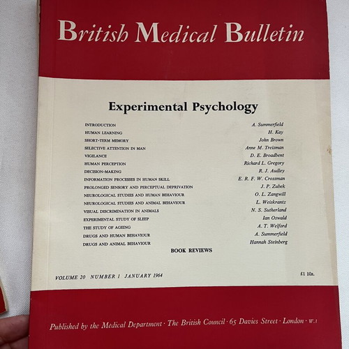 British Medical Bulletin collection like new, 4 historic medical journals