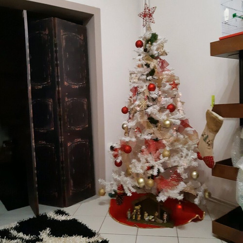 Christmas tree used, white